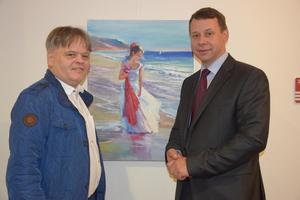 v.l.n.r.: Tino Nikolaus und Kreistagspr&auml;sident Michael Sack er&ouml;ffneten die Ausstellung 