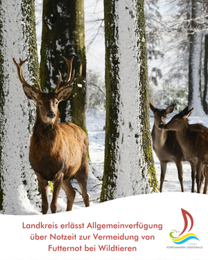 Landkreis erl&auml;sst Allgemeinverf&uuml;gung &uuml;ber Notzeit zur Vermeidung von Futternot bei Wildtieren