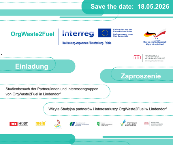 Grafik_OrgWaste2Fuel: Einladung zum Studienbesuch / Zaproszenie na wizyte studyjna