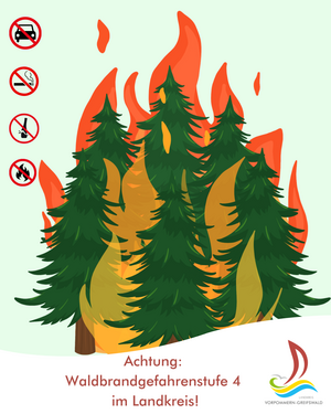 Waldbrandgefahrenstufe 4 f&uuml;r das Forstamt Torgelow ausgerufen
