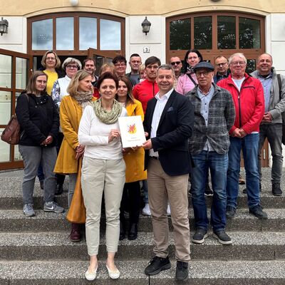 Feierliche &Uuml;bergabe eines Zuwendungsbescheides zur Sanierung der Regionalschule in Penkun