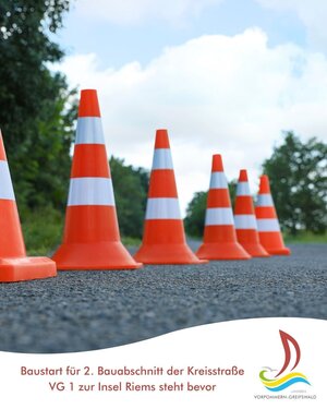 Baustart f&uuml;r 2. Bauabschnitt der Kreisstra&szlig;e VG 1 zur Insel Riems steht bevor