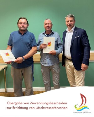 F&ouml;rdermittel f&uuml;r L&ouml;schwasserbrunnen in Karlshagen und Trassenheide