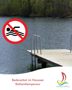 Badeverbot im Haussee Rothenklempenow