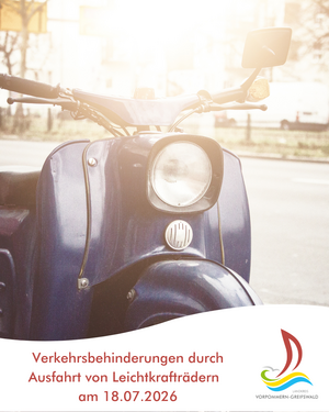 Verkehrsbehinderungen durch Ausfahrt von Leichtkraftr&auml;dern am 18.07.2026