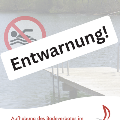 Entwarnung: Aufhebung des Badeverbotes im Haussee Rothenklempenow.