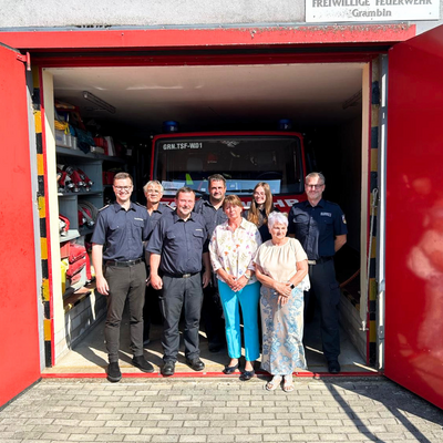 Im Austausch mit der Feuerwehr in Grambin