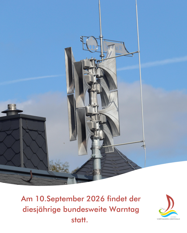 Bundesweiter Warntag am 10. September 2026