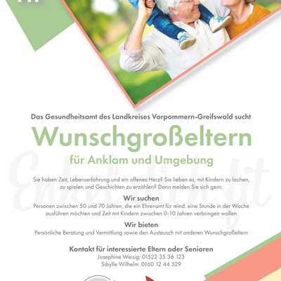 Infonachmittag zum Thema Wunschgro&szlig;eltern in Anklam