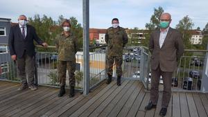 Foto: Pressestelle LK V-G (v.l.n.r.) Dr. Holger Vogel, Dr. Nicola Wolff, Dr. Michael Nippgen, Prof. Dr. Jens P. Teifke.