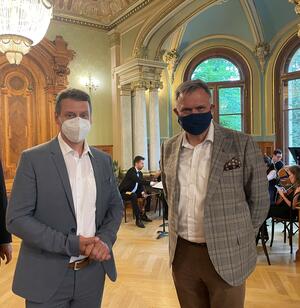 Landrat Michael Sack und stellvertretender Stadtpr&auml;sident von Szczecin, Krzysztof Soska