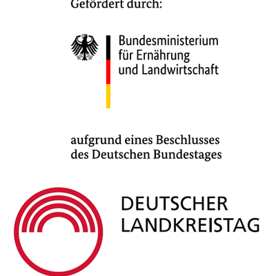 Logos Bundesministerium für Ernährung und Landwirtschaft und Deutscher Landkreistag