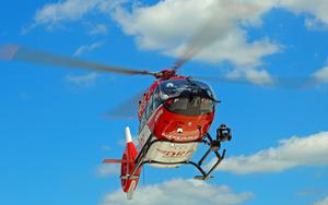 Der neue Christoph 47 im Landeanflug.