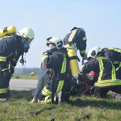 Fiktives Flugzeugungl&uuml;ck: Rettungskr&auml;fte im Landkreis &uuml;ben den Notfall