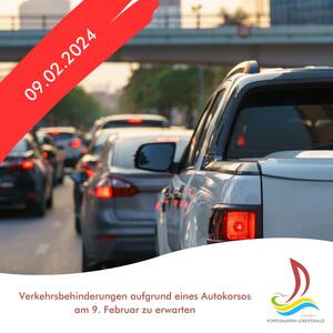 Landkreis weist auf Verkehrseinschränkungen aufgrund eines Autokorsos am 09.02.2024 hin