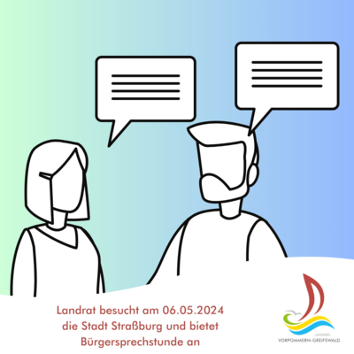 Grafik_Landrat besucht die Stadt Stra&szlig;burg, B&uuml;rgersprechstunde
