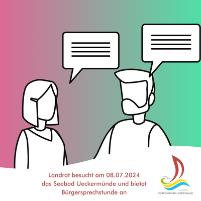 Landrat besucht das Seebad Ueckerm&uuml;nde und bietet B&uuml;rgersprechstunde an