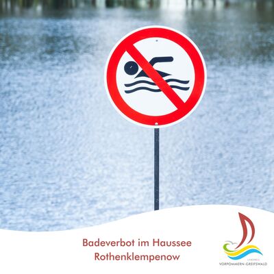 Badeverbot im Haussee Rothenklempenow