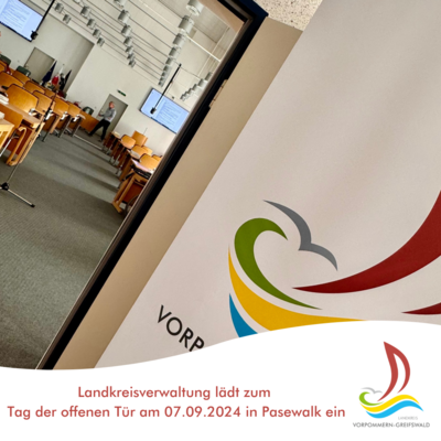 Landkreisverwaltung l&auml;dt zum Tag der offenen T&uuml;r am 07.09.2024 in Pasewalk ein